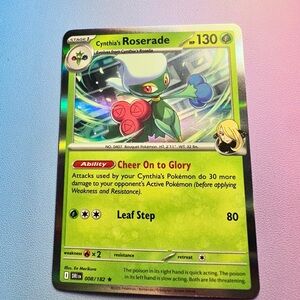 cynthia’s roserade - 008/182 (holo rare) — pokemon: destined rivals